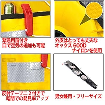 ウエスト型迷彩ライフジャケット Amazon | ライフジャケット ウエストタイプ ベルト 迷彩 D 手動